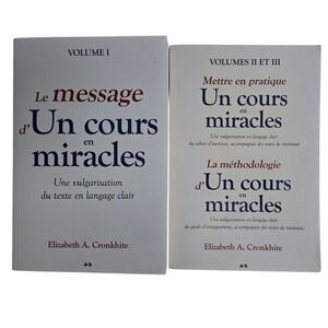 Un COURS en MIRACLES Volume 1 2 3 Livres Français Elizabeth A Cronkhite
